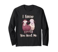 Funny Sheep Pun I Know You Herd Me Sheep Lover Long Sleeve T-Shirt