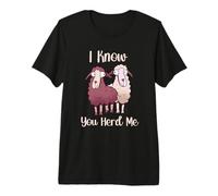 Funny Sheep Pun I Know You Herd Me Sheep Lover Premium T-Shirt