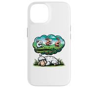 Funny Sheep Sleep Shirt Pajamas Counting Sheep Rabbits Case for iPhone 14