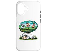 Funny Sheep Sleep Shirt Pajamas Counting Sheep Rabbits Case for iPhone 16