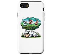 Funny Sheep Sleep Shirt Pajamas Counting Sheep Rabbits Case for iPhone SE (2020) / 7/8