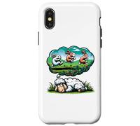 Funny Sheep Sleep Shirt Pajamas Counting Sheep Rabbits Case for iPhone X/XS