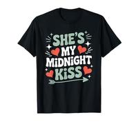 Funny She's My Midnight Kiss Valentine Matching Couples T-Shirt