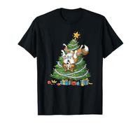 Funny Shetland Sheepdog Christmas Tree Kids Mens Womens T-Shirt