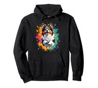 Funny Shetland Sheepdog Splash Art Shetland Sheepdog Lovers Pullover Hoodie