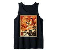Funny Shiba Inu Dog Meme Cute Vintage Retro Japanese Art Tank Top