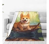 Funny Shiba Inu Ultra-Soft Flannel Blanket - Home Sofa Blanket, nap Blanket, Camping Picnic mat - 60"x50"