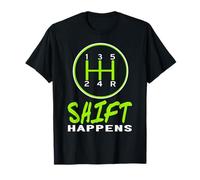 Funny Shift Happens Manual Car Stick Shift Humor T-Shirt