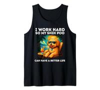 Funny Shih Poo Dog Design I Work Hard Shih Poo Lovers Tank Top