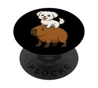 Funny Shih Tzu Capybara Animal Lover Mom Dad Kids PopSockets Adhesive PopGrip