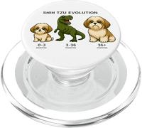 Funny Shih Tzu Evolution Dinosaur Mom Dad Kids PopSockets PopGrip for MagSafe