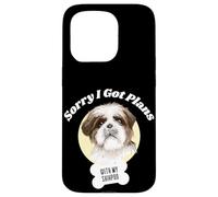 Funny Shihpoo Sorry I Got Plans With My Shih Poo Puppy Case for iPhone 15 Pro