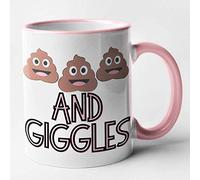 Funny Shits and Giggles Mug - Birthday/Christmas Gift (Pink)