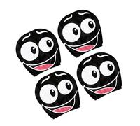 Funny Shocked Eye Headrest Protectors Resistant Polyester Easy To Clean Auto Accessories Suitable For Kids Funny Car Headrest Cover Cartoon Shocked Eyes Design