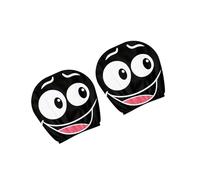 Funny Shocked Eye Headrest Protectors Resistant Polyester Easy To Clean Auto Accessories Suitable For Kids Funny Car Headrest Cover Cartoon Shocked Eyes Design