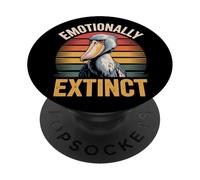 Funny Shoebill Stork Bird Emotionally Extinct PopSockets Adhesive PopGrip