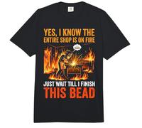 Funny Shop On Fire Welder Just Wait Till I Finish This Bead Comfort Colors Adult Heavyweight T-Shirt