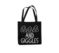 Funny Shopper Bag - Shits And Giggles (Black)
