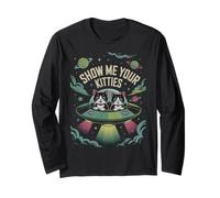 Funny Show ME Your Kitties Cat Love UFO Conspiracy Theory Long Sleeve T-Shirt