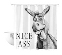 Funny Shower Curtain - Bathroom Decorative with 12 Hooks, Rustic Curtain 180 x 180 cm, Perfect for Bathroom, Dorm, Apartment, Country House or Hotel | Everyday Practice