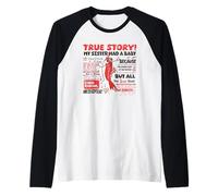 Funny Shrimp True Story My Sister Had a Baby Raglan Baseball Tee
