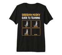 Funny Siberian Husky Guide to Training Dog Obedience Premium T-Shirt