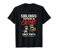 Funny Sibling Partners in Crime Since Birth Graphic T-Shirt