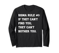 Funny Sigma Rule Quote Silent Strength Lone Wolf Mindset Long Sleeve T-Shirt