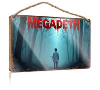 Funny Sign Decor Megadeth: A Journey Through The Misty Forest Wooded Sign Pool Decorations Outdoor Bar Signs For Home Bar(15X28CM)