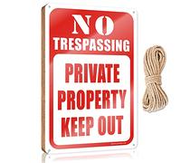 Funny Sign Decor No Trespassing Private Property Keep Out Wooden Sign Bathroom Signs Funny Funny Bathroom Art(15X28CM)