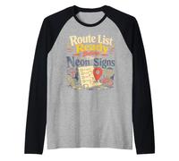 Funny Sign Maker Route List Before the Signs Raglan Baseball Tee