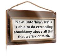 Funny Signs For Bar New Unto 'Him'?'ha' Is Able To Do Exceeding Abundantly Above All That We Ask Or Think. Camper Decor Wood Bathroom Hanging Sign(20X30CM)