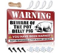 Funny Signs For Bedroom Beware Of Pot Belly Pig Tin Sign Bar Rules Sign Man Cave Sign Funny(30X40CM)