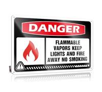 Funny Signs For Bedroom Danger Flammable Vapors Keep Lights And Fire Away No Smoking Tin Sign Metal Signs For Home Bar Funny Desk Signs(20X30CM)