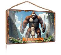 Funny Signs For Home Decor Kingdom Of The Planet: A Tale Of Titans And Adventures Wooded Sign Vintage Decor Wooden Hanging Wall Sign(20X30CM)