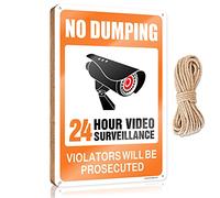 Funny Signs For Man Cave Warning No Dumping Video Surveillance Violators Will Be Prosecuted Wooden Sign Husband Gifts Vintage Decor(20X30CM)
