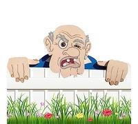 Funny Signs for Outside | Nosy Gentlemen and Ladies Fence Decorations,Garden Fence Sign Ornament, Peeking Binocular Spying Fence Peeker Yard Art Decor Zorq