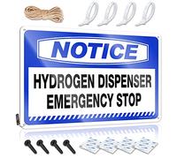 Funny Signs Metal Notice Hydrogen Dispenser Emergency Stop Tin Sign Sports Bar Decor Garage Accessories For Man Cave(30X40CM)