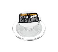 Funny Silence is Golden Duct Tape is Silver Speech Costume PopSockets PopGrip for MagSafe