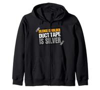 Funny Silence is Golden Duct Tape is Silver Speech Costume Zip Hoodie