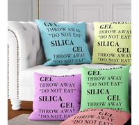 Funny Silica Gel Cushion | Custom Background Colour | Do Not Eat Throw Pillow | Humour Home Décor | Personalised Colour Cushion Cover or Filled | Novelty Gift
