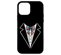 Funny Silk Bow Tie Tuxedo Costume Floral Botanical Style Case for iPhone 12 mini
