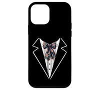 Funny Silk Bow Tie Tuxedo Costume Floral Botanical Style Case for iPhone 12 mini