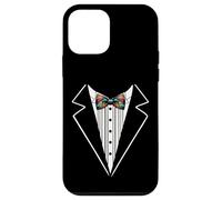 Funny Silk Bow Tie Tuxedo Costume Floral Botanical Style Case for iPhone 12 mini