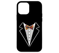 Funny Silk Bow Tie Tuxedo Costume Floral Botanical Style Case for iPhone 12 mini
