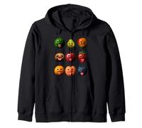 Funny Silly AI fruit gen z Meme BrainRot humor tongue out Zip Hoodie