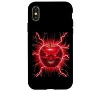 Funny Silly AI Niche Evil Apple Gen Z Meme Fruit Case for iPhone X/XS