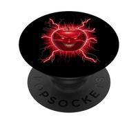 Funny Silly AI Niche Evil Apple Gen Z Meme Fruit PopSockets Adhesive PopGrip