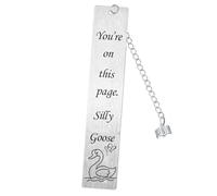 Funny Silly Bookmark Gifts - Cute Silly Goose Bookmarks for Reading Women & Bookworms - Birthday & Christmas Stocking Stuffers