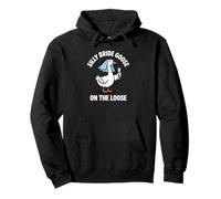 Funny Silly Bride Goose On The Loose Bridal Party Wedding Pullover Hoodie